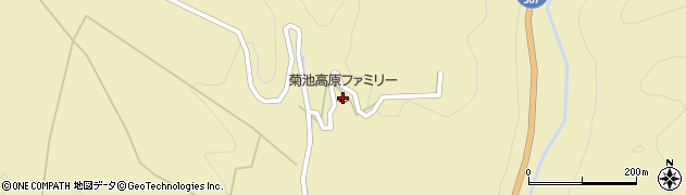 菊池高原ファミリーキャンプ場周辺の地図