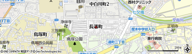 福岡県大牟田市長溝町周辺の地図