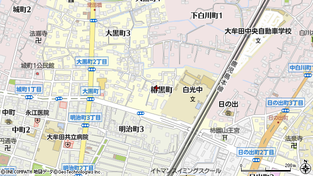 〒836-0005 福岡県大牟田市椿黒町の地図
