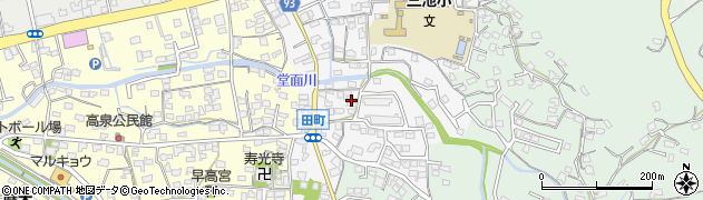 福岡県大牟田市新町周辺の地図