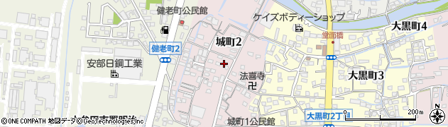 福岡県大牟田市城町周辺の地図