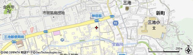 福岡銀行三池支店周辺の地図