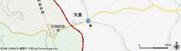 熊本県玉名郡南関町久重987周辺の地図