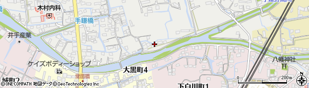 福岡県大牟田市手鎌77周辺の地図
