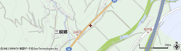 長崎県東彼杵町（東彼杵郡）三根郷周辺の地図