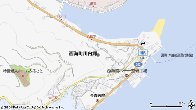 〒851-3502 長崎県西海市西海町川内郷の地図