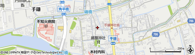 福岡県大牟田市手鎌763周辺の地図