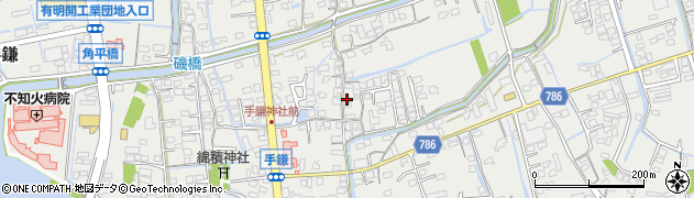 福岡県大牟田市手鎌681周辺の地図