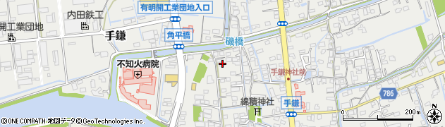 福岡県大牟田市手鎌861周辺の地図
