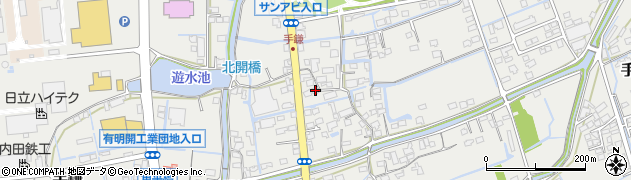 福岡県大牟田市手鎌1175周辺の地図