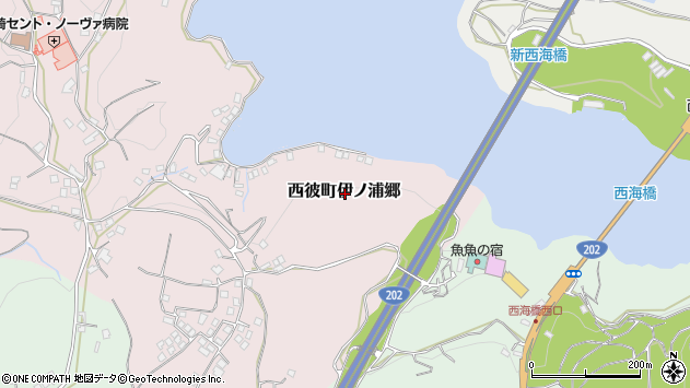 〒851-3421 長崎県西海市西彼町伊ノ浦郷の地図
