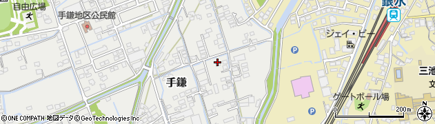 福岡県大牟田市手鎌337周辺の地図
