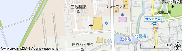福岡県大牟田市手鎌1901周辺の地図