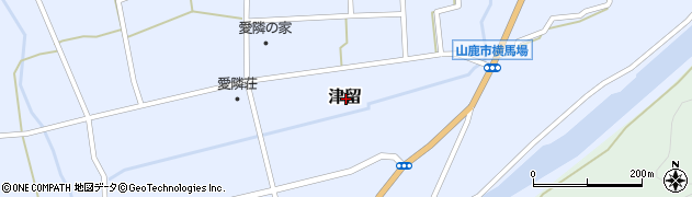 熊本県山鹿市津留周辺の地図