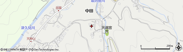 大分県津久見市中田2周辺の地図