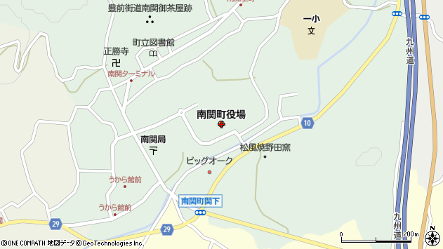 〒861-0800 熊本県玉名郡南関町（以下に掲載がない場合）の地図