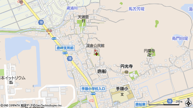 〒836-0003 福岡県大牟田市唐船の地図
