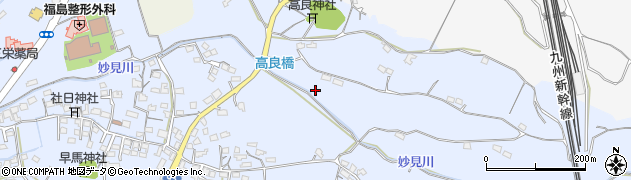 福岡県大牟田市宮部周辺の地図