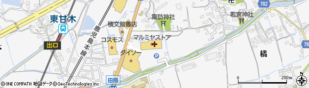 マルミヤストア大牟田店周辺の地図