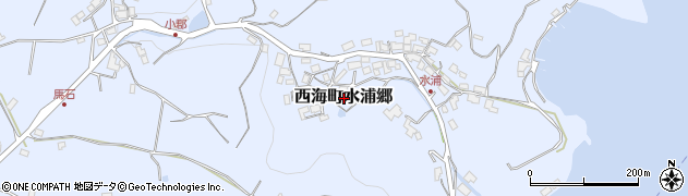 長崎県西海市西海町水浦郷周辺の地図