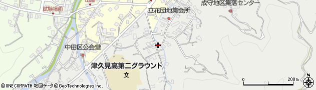 大分県津久見市中田4851周辺の地図