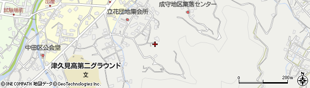大分県津久見市中田4163-3周辺の地図