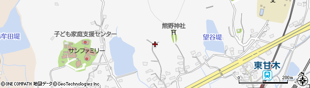 福岡県大牟田市甘木周辺の地図