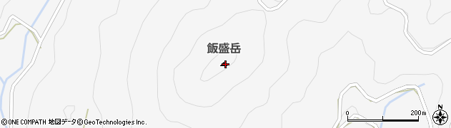 飯盛岳周辺の地図