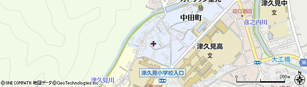 大分県津久見市中田町5周辺の地図