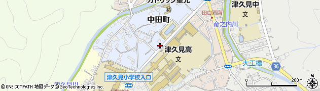 大分県津久見市中田町3-27周辺の地図