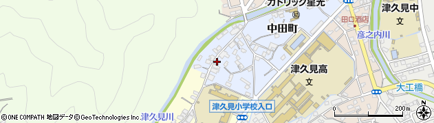 大分県津久見市中田町5-44周辺の地図