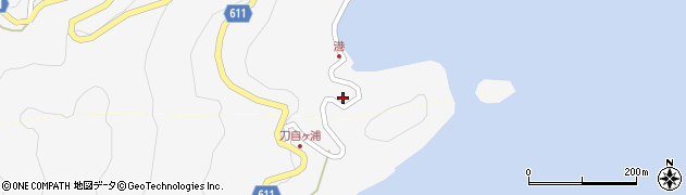 大分県津久見市刀自ケ浦2505周辺の地図