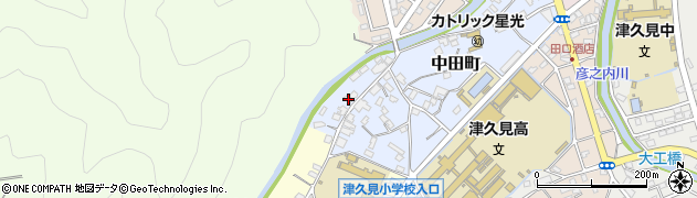 大分県津久見市中田町6-13周辺の地図