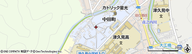 大分県津久見市中田町3-15周辺の地図