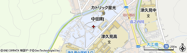 大分県津久見市中田町2-42周辺の地図