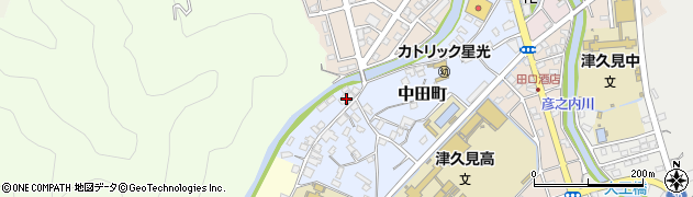 大分県津久見市中田町6-5周辺の地図