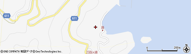 大分県津久見市刀自ケ浦2473周辺の地図
