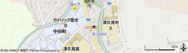 大分県津久見市文京町周辺の地図