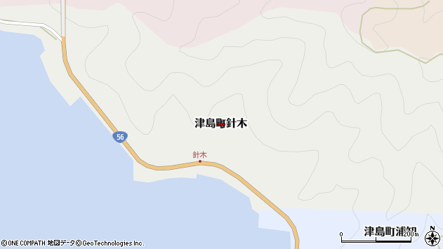 〒798-3343 愛媛県宇和島市津島町針木の地図