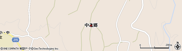 東京都八丈町（八丈島）中之郷周辺の地図