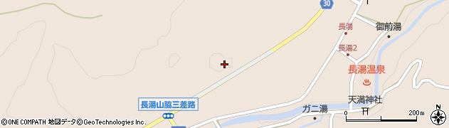 大分県竹田市直入町大字長湯周辺の地図