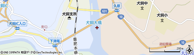 犬飼大橋周辺の地図