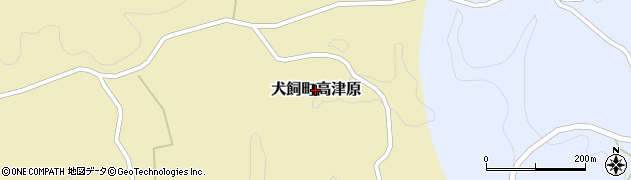 大分県豊後大野市犬飼町高津原周辺の地図