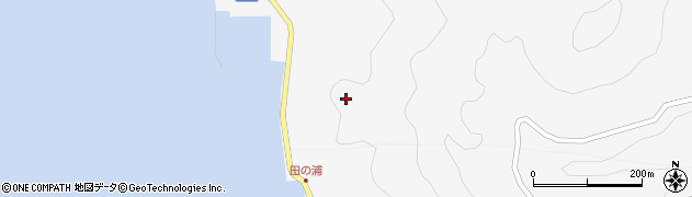 大分県津久見市田ノ浦周辺の地図