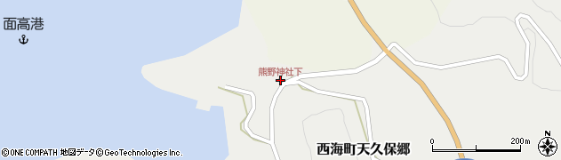 熊野神社下周辺の地図