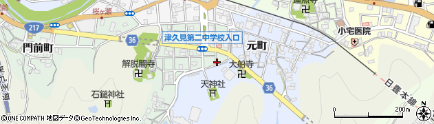 大分県津久見市井無田町3周辺の地図