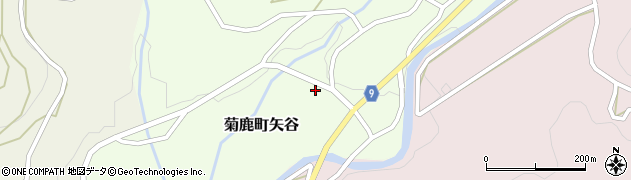 熊本県山鹿市菊鹿町矢谷周辺の地図