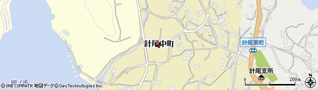 長崎県佐世保市針尾中町周辺の地図