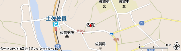 高知県黒潮町（幡多郡）佐賀周辺の地図