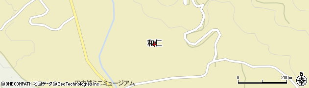 熊本県和水町（玉名郡）和仁周辺の地図